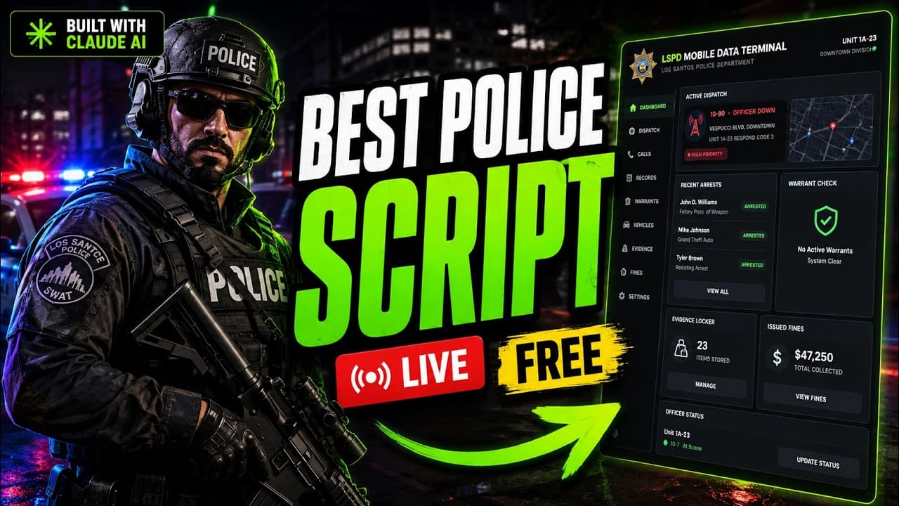 I Used Claude AI to Build a FiveM Police Script (Free)